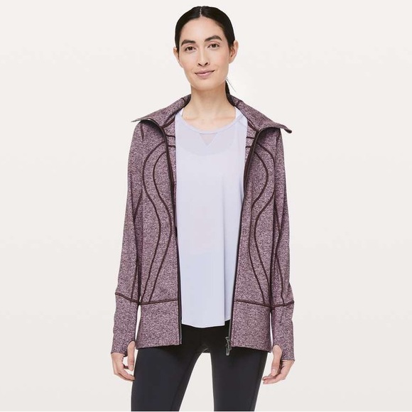 Lululemon Stride Jacket II Heathered Black Cherry size 4 - Picture 5 of 14